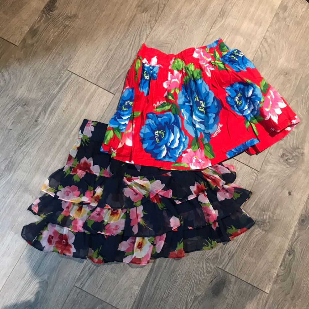 Holister mini skirts, Hawiian print/floral print